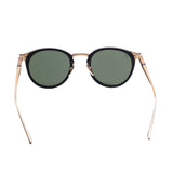 Leisure Society Anacapa matte black 18k gold polarized green lenses