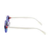 Design shower 240 electric blue wht arms