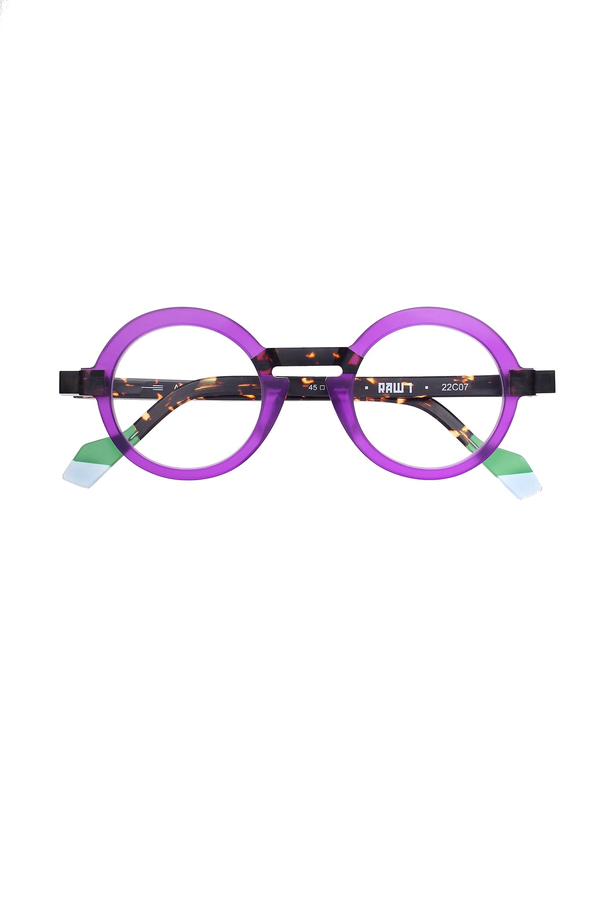 Anne et Valentin Tortoiseshell Purple Round Cat-Eye Glasses Anne et Valentin Eyewear - Feist U220 | Eye Candy Optical main image 3
