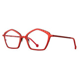 L.A. Eyeworks Quonset Hut 835 red velvet satin