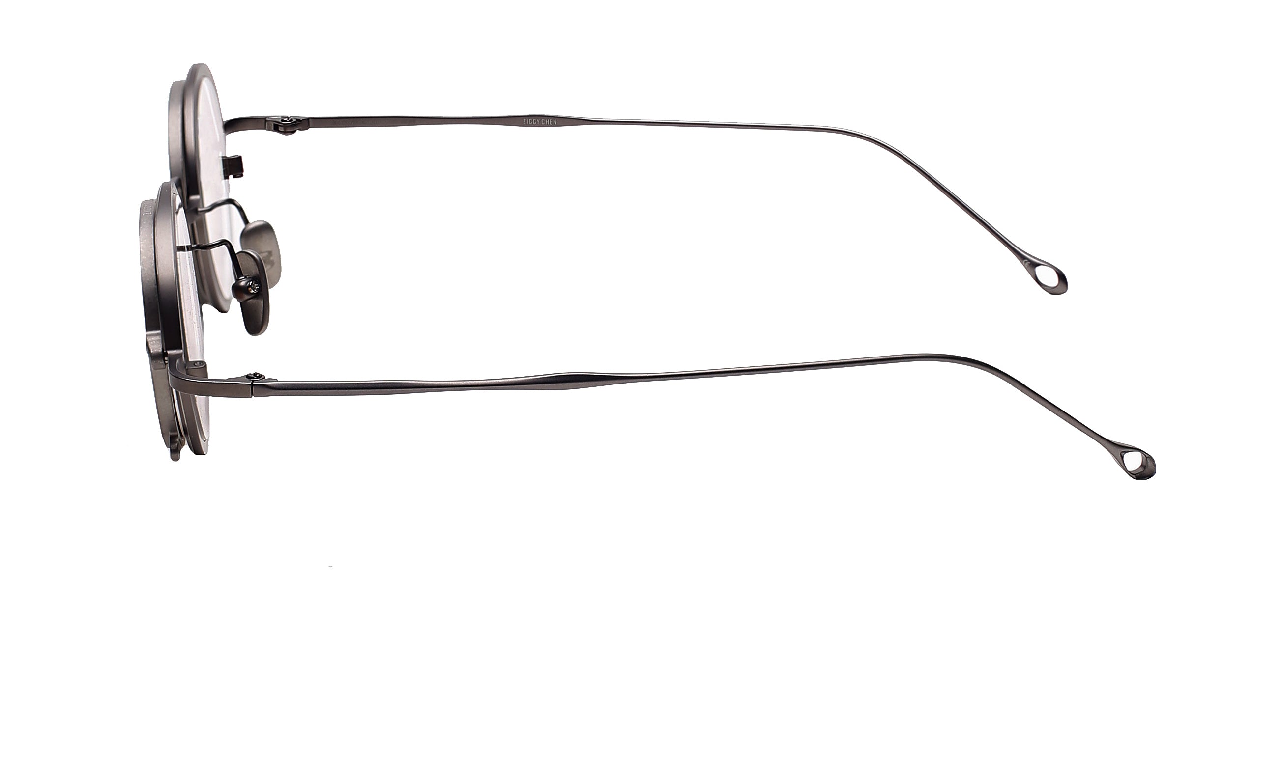 Rigards RG 1008 Ziggy Chen antique gray clip titanium Lateral