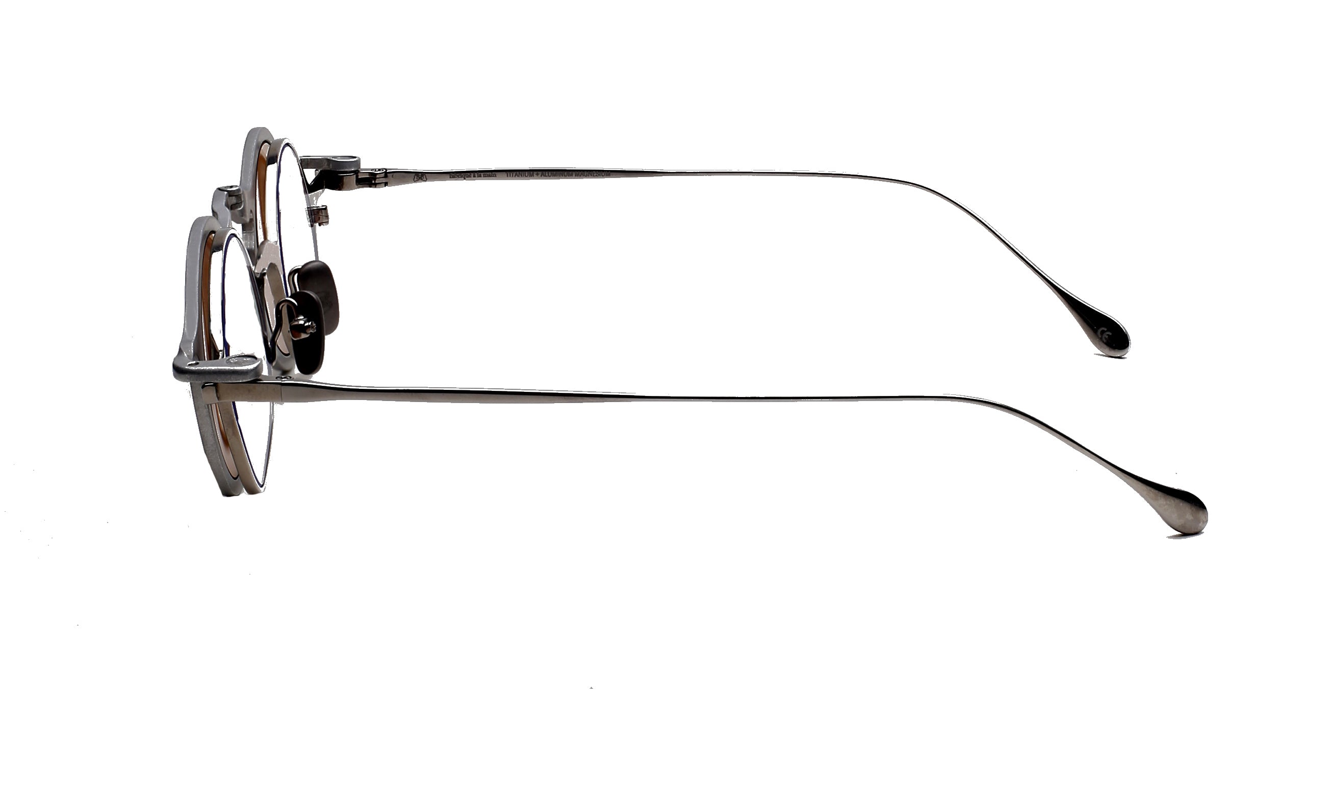 Rigards RG 1924 ti gray clip folding salmon lenses Lateral